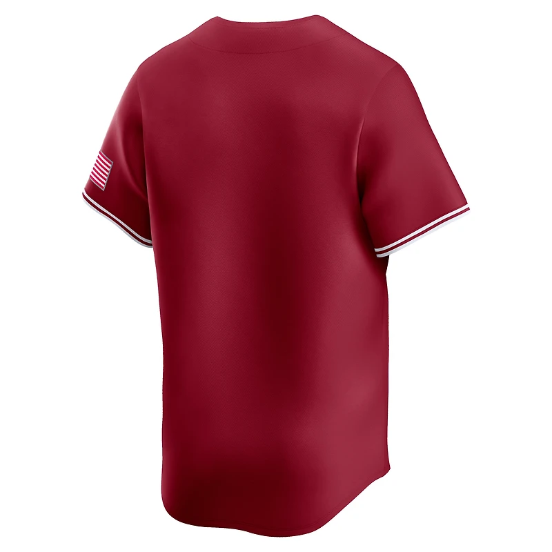 Maillot de baseball Nike Cardinal Stanford pour homme, édition limitée