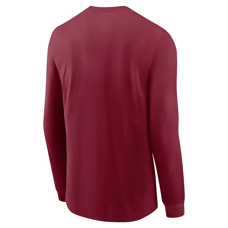 Men's Nike  Cardinal Stanford Basketball Icon Two-Hit Long Sleeve T-Shirt