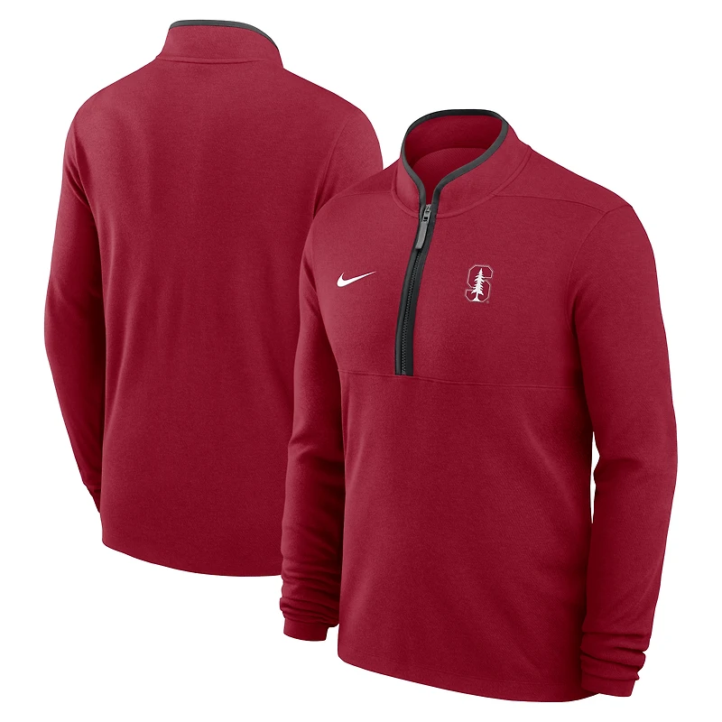 Men's Nike Cardinal Stanford Courtside Victory Dri-FIT Half-Zip Pullover
