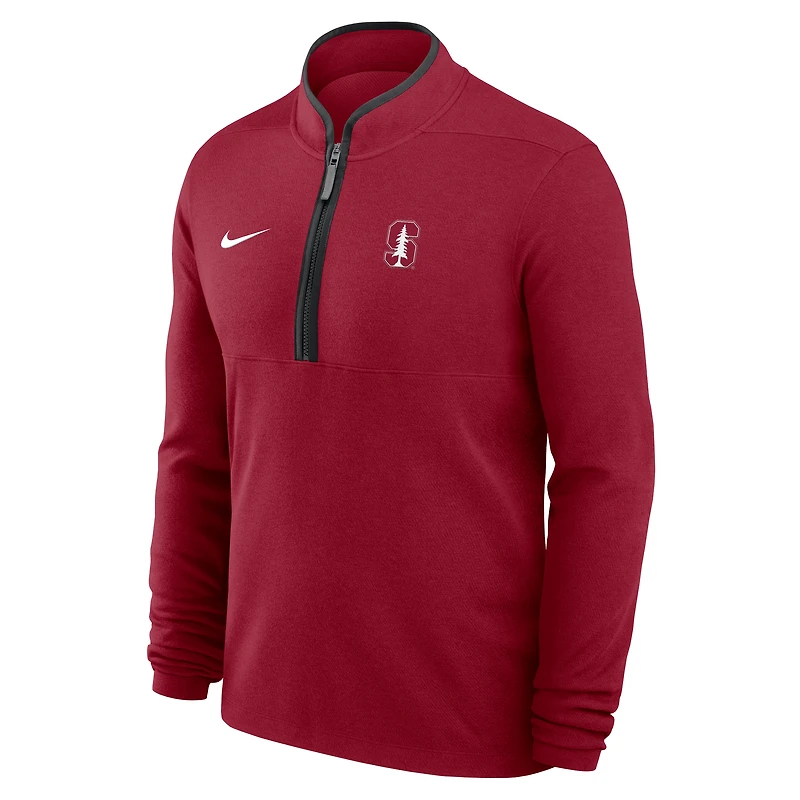 Men's Nike Cardinal Stanford Courtside Victory Dri-FIT Half-Zip Pullover
