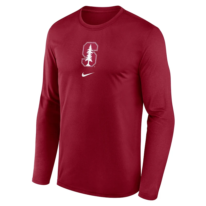 Men's Nike Cardinal Stanford On-Court Basketball Shootaround Dri-FIT Long Sleeve T-Shirt