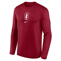 Men's Nike Cardinal Stanford On-Court Basketball Shootaround Dri-FIT Long Sleeve T-Shirt