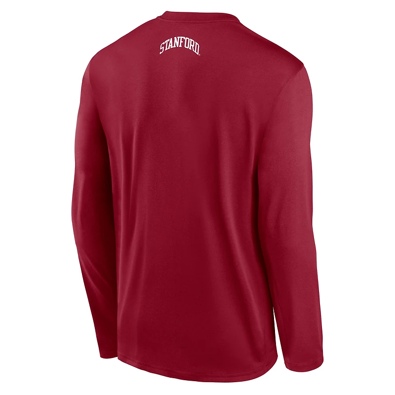 Men's Nike Cardinal Stanford On-Court Basketball Shootaround Dri-FIT Long Sleeve T-Shirt