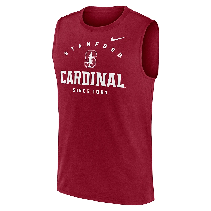 Men's Nike Cardinal Stanford Primetime Legend Dri-FIT Muscle Tank Top