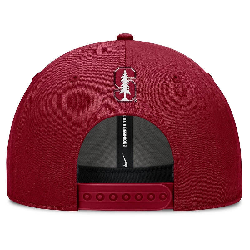 Casquette ajustable Nike Cardinal Stanford Cardinal Slanted Primetime Rise Performance pour homme