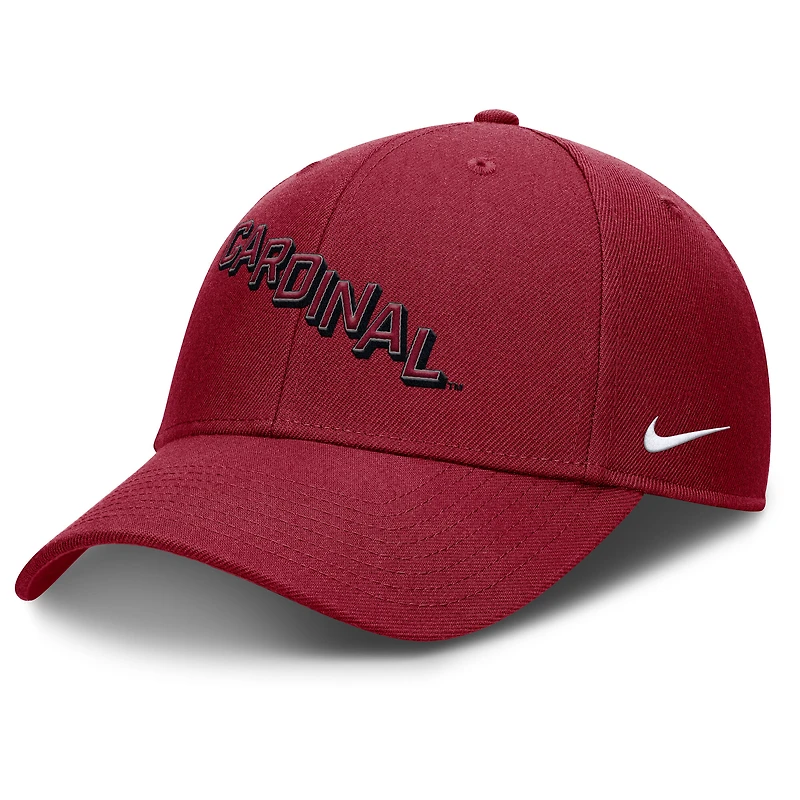Casquette ajustable Nike Cardinal Stanford Cardinal Slanted Primetime Rise Performance pour homme