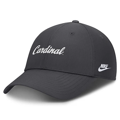 Casquette ajustable Nike Stanford Cardinal Core Rise Vault Performance pour homme, couleur charbon