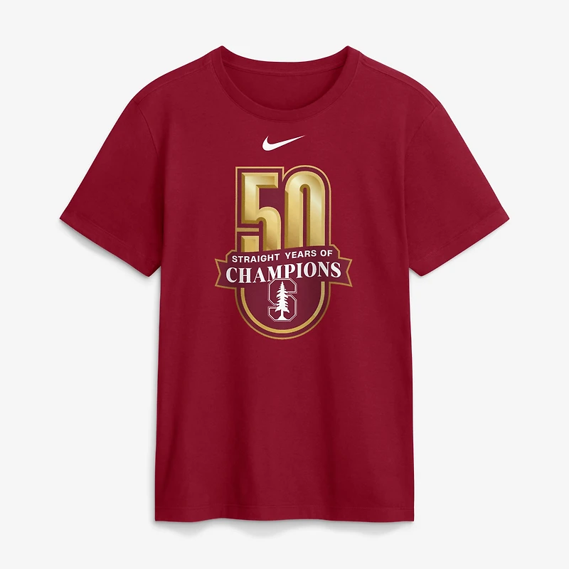 Men's Nike Crimson Stanford Cardinal 50 Years of Champions T-Shirt