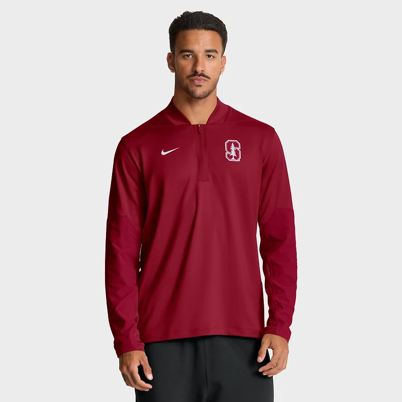 Pull Nike Crimson Stanford Cardinal One Goal Performance à demi-zip pour homme