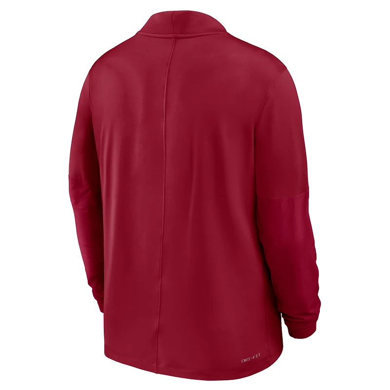 Pull Nike Crimson Stanford Cardinal One Goal Performance à demi-zip pour homme