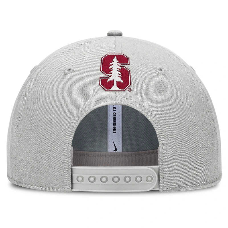 Casquette ajustable Nike Stanford Cardinal 2025 Sideline Dust pour homme, grise, taille pincée