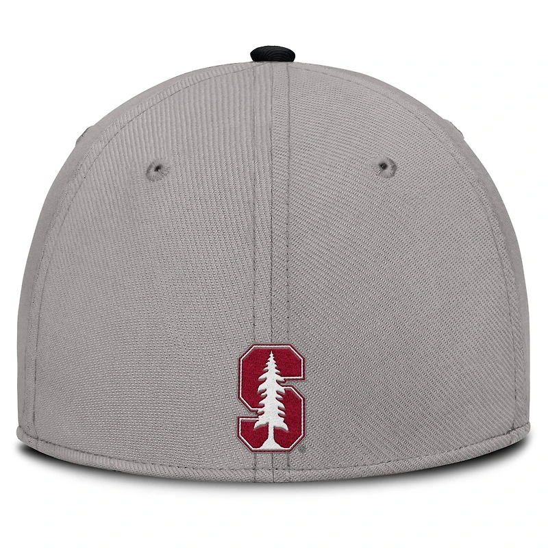 Men's Nike Gray Stanford Cardinal Rise Prep Performance Flex Hat