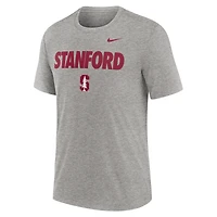 Men's Nike Heather Gray Stanford Cardinal Campus Local Tri-Blend T-Shirt