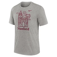 Men's Nike Heather Gray Stanford Cardinal Local Campus Time Honored Tradition Tri-Blend T-Shirt