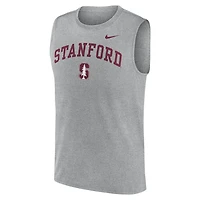 Men's Nike Heather Gray Stanford Cardinal Primetime Legend Arch Dri-FIT Muscle Tank Top