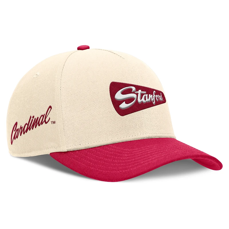 Men's Nike Natural/Cardinal Stanford Cardinal Academic Rise Dri-FIT Adjustable Hat