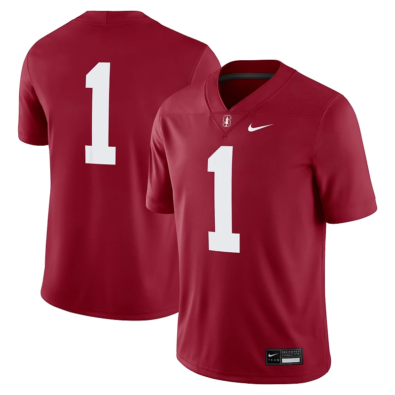 Men's Nike #1 Cardinal Stanford Game Jersey