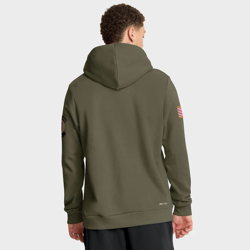 Sweat à capuche Nike Olive Stanford Cardinal 2025 Military Appreciation Standard Issue pour homme