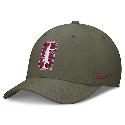 Men's Nike Olive Stanford Cardinal Primetime SwooshFlex Dri-FIT Hat