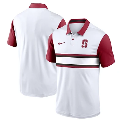 Men's Nike White/Cardinal Stanford Cardinal Primetime Campus Pattern Vapor Dri-FIT Polo