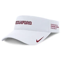 Visière ajustable Nike Stanford Cardinal 2025 pour homme, blanche, pour le jour du match, Performance Ace