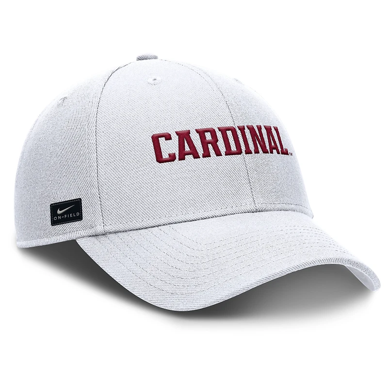 Men's Nike White Stanford Cardinal 2025 On-Field Rise Performance Adjustable Hat
