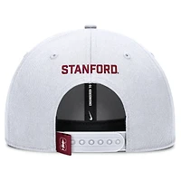 Casquette ajustable Nike Stanford Cardinal 2025 On-Field Rise Performance pour homme, blanche