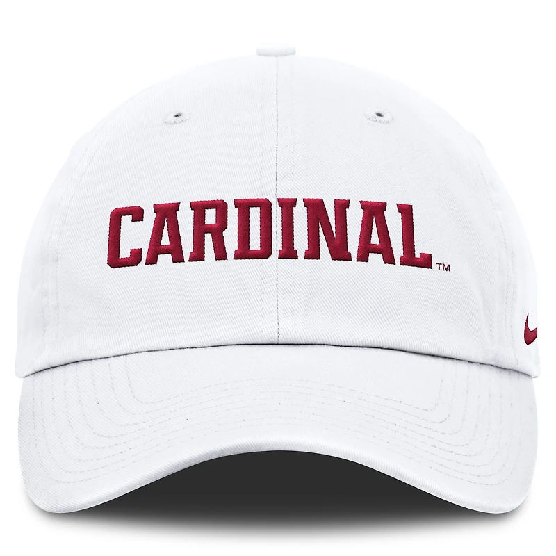 Men's Nike White Stanford Cardinal Core Club Mascot Wordmark Adjustable Hat