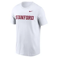 T-shirt Nike Stanford Cardinal Primetime Wordmark pour homme, blanc