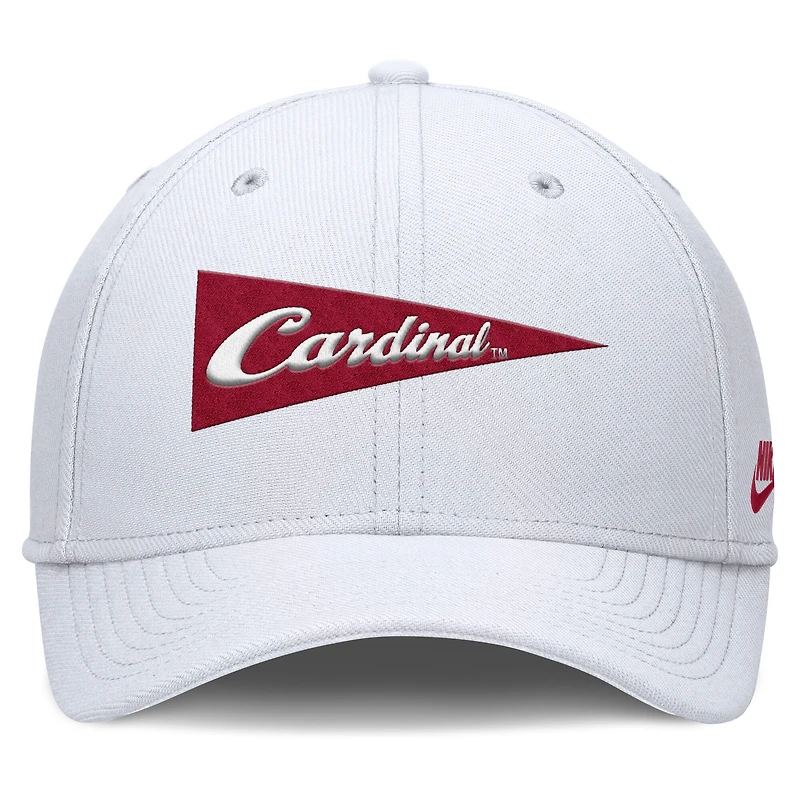 Men's Nike White Stanford Cardinal Rise Academic Dri-FIT Flex Hat