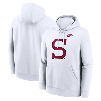 Sweat à capuche Nike Stanford Cardinal Vintage Heritage S blanc pour homme