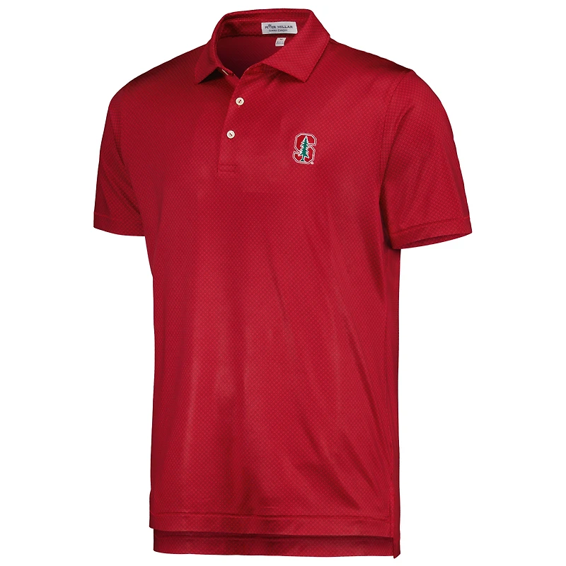 Men's Peter Millar Cardinal Stanford Dolly Performance Jersey Polo