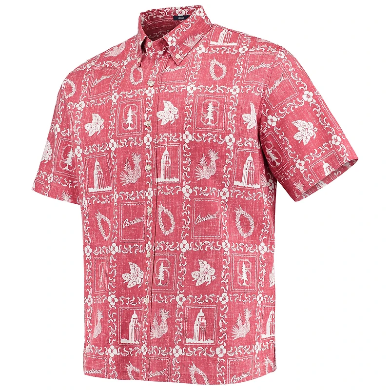 Men's Reyn Spooner Cardinal Stanford Classic Button-Down Shirt