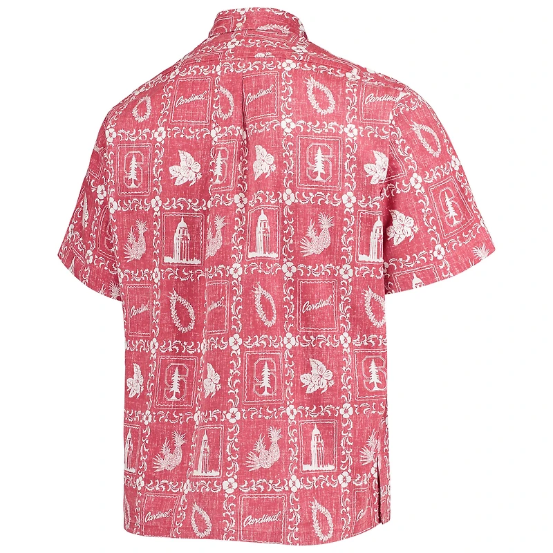 Men's Reyn Spooner Cardinal Stanford Classic Button-Down Shirt