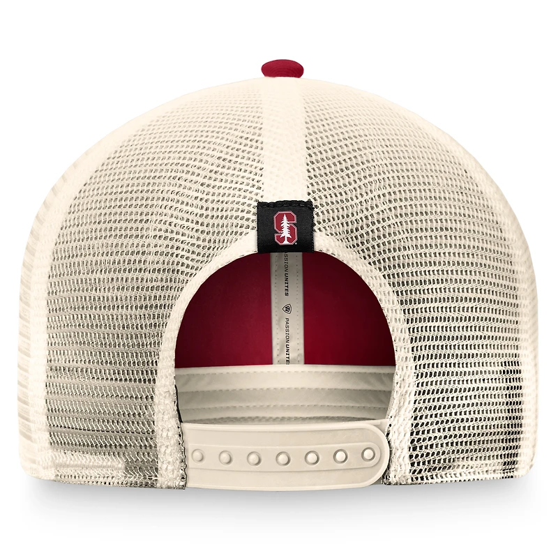 Men's Top of the World Cardinal Stanford Cardinal Refined Trucker Adjustable Hat