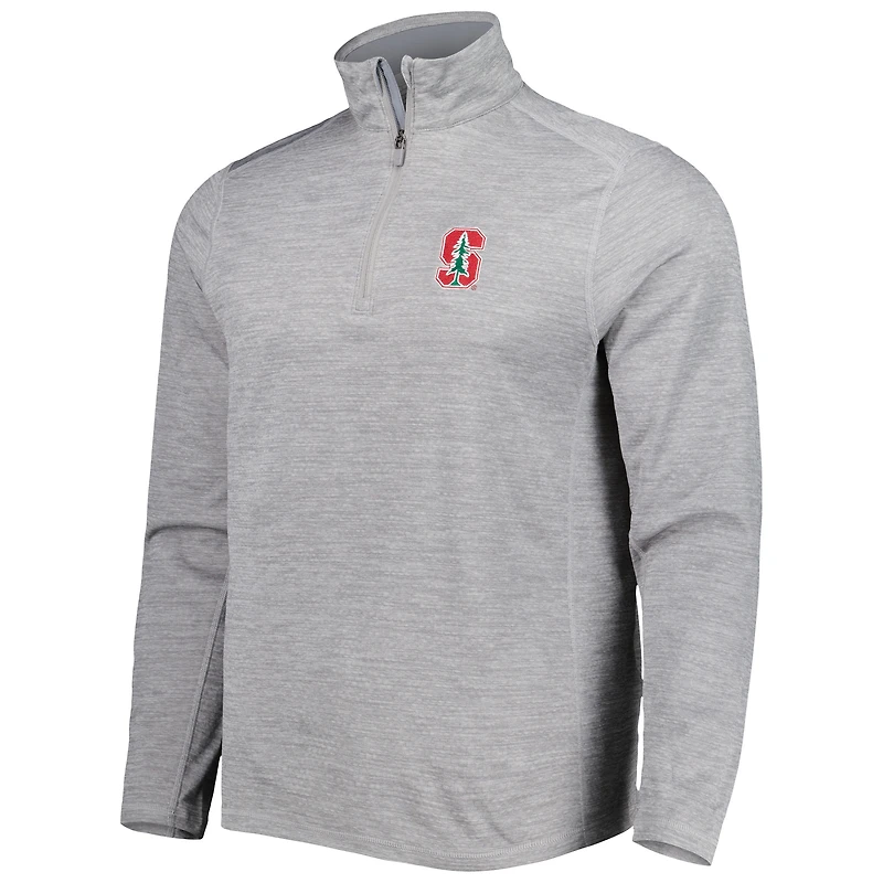 Men's Vineyard Vines Gray Stanford Cardinal Sankaty Quarter-Zip Sweatshirt