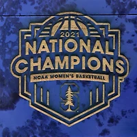 Terrain de basket-ball gravé Stanford Cardinal 3" x 5,5" 2021, champion national de basket-ball féminin, utilisé lors du dernier match avec support
