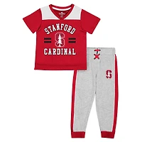 Ensemble maillot et pantalon Colosseum Cardinal/Gris chiné Stanford Cardinal Ka-Boot-It pour tout-petit