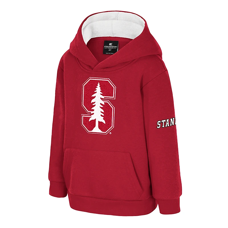 Sweat à capuche en polaire gros logo pour tout-petits, motif Cardinal du Colisée de Stanford