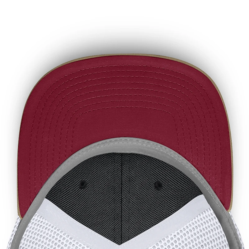 Casquette trucker unisexe Nike beige/cardinal Stanford Cardinal Primetime à arche ajustable