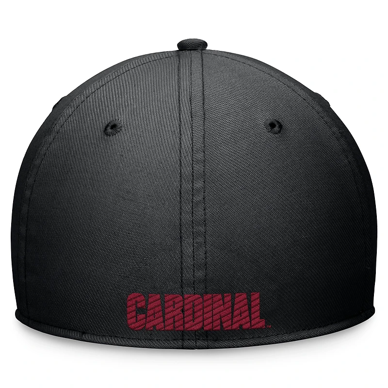 Unisex Nike Black Stanford Cardinal 2024 Sideline Rise Swoosh Flex Hat