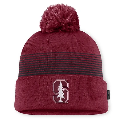 Bonnet unisexe Nike Cardinal Stanford Cardinal 2026 On-Field à revers et pompon