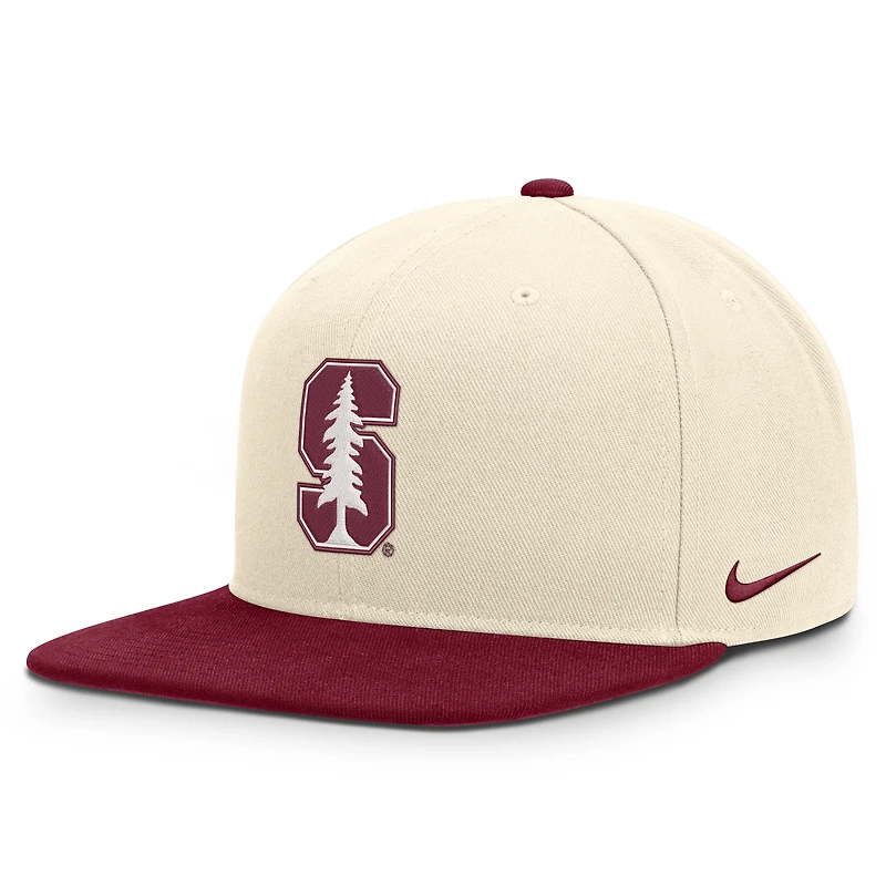 Unisex Nike Natural/Cardinal Stanford Cardinal Campus Prep Snapback Hat
