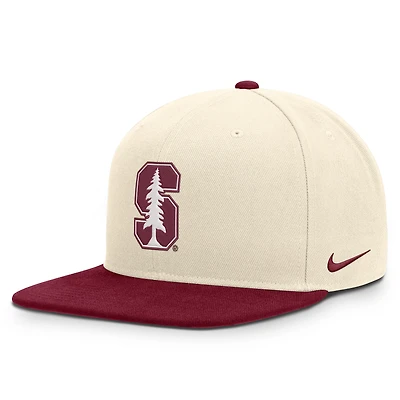 Unisex Nike Natural/Cardinal Stanford Cardinal Campus Prep Snapback Hat