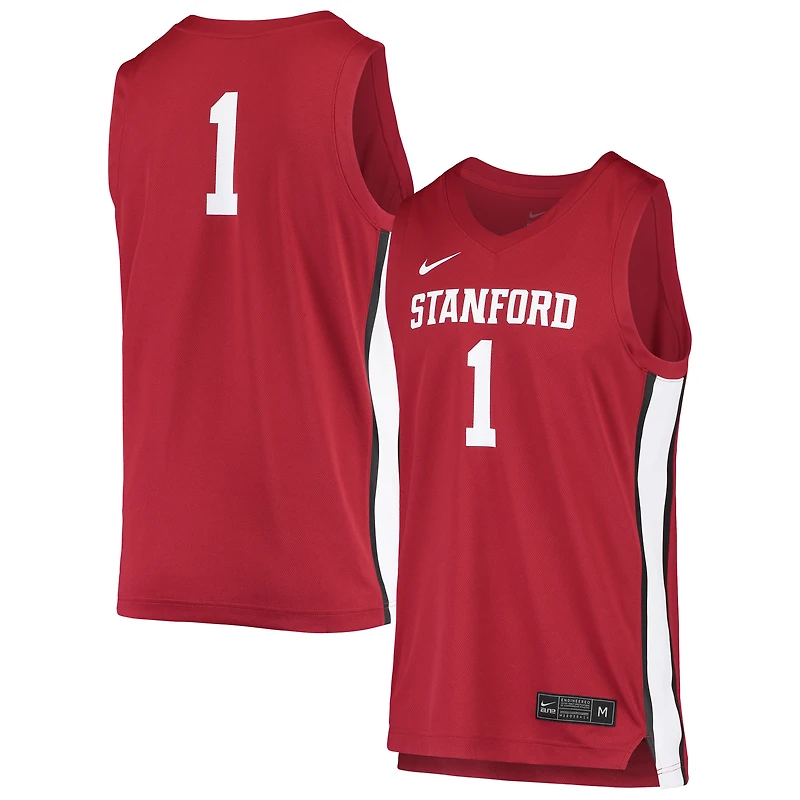 Maillot de basket-ball unisexe Nike #1 Cardinal Stanford Réplique