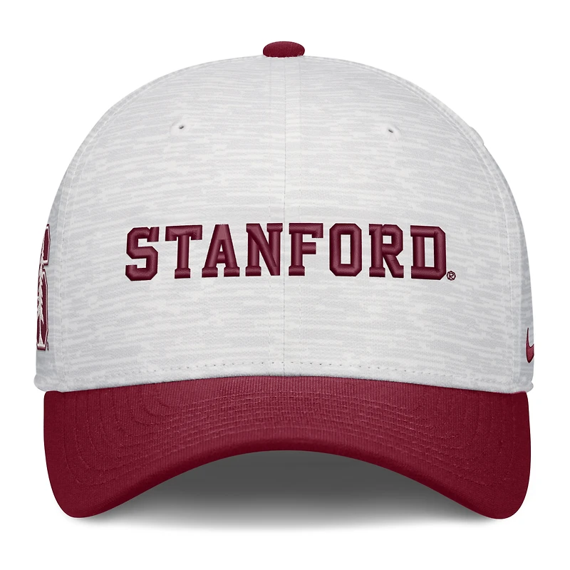 Casquette unisexe Nike blanche/Cardinal Stanford Cardinal Primetime Rise ajustable