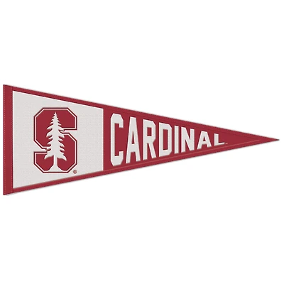WinCraft Stanford Cardinal 13" x 32" Fanion en laine avec logo primaire