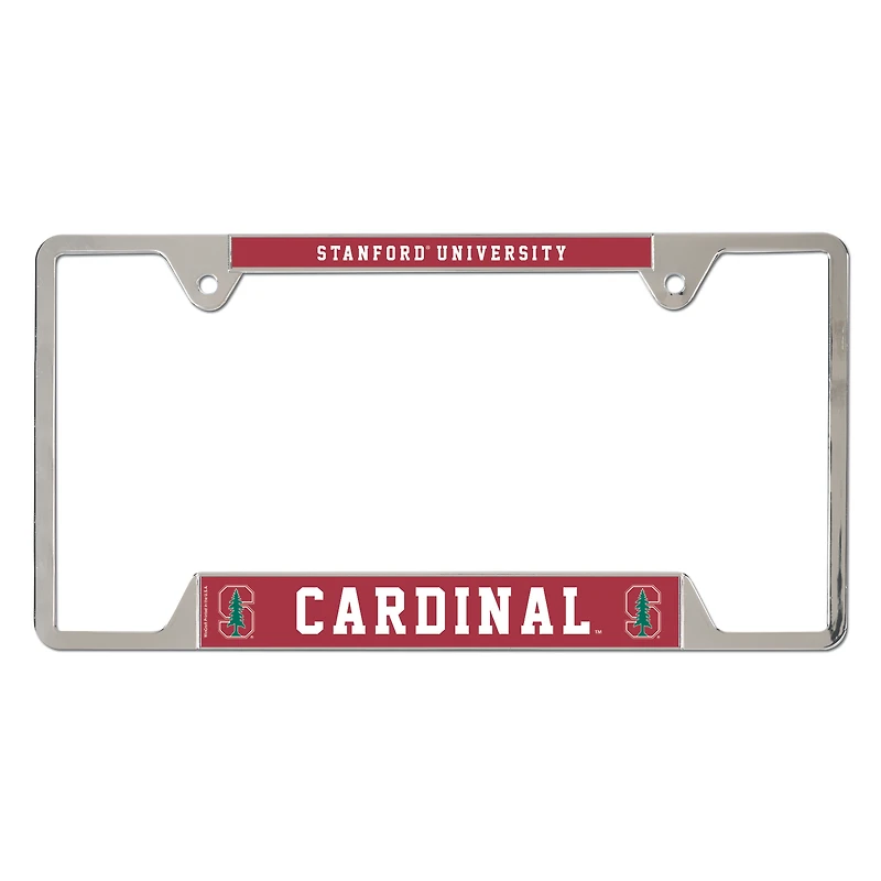 Cadre de plaque d'immatriculation en métal chromé WinCraft Stanford Cardinal