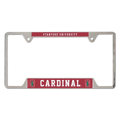 Cadre de plaque d'immatriculation en métal chromé WinCraft Stanford Cardinal