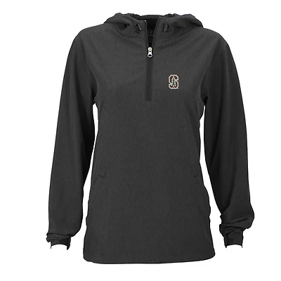 Women's Charcoal Stanford Cardinal Pullover Stretch Anorak Jacket